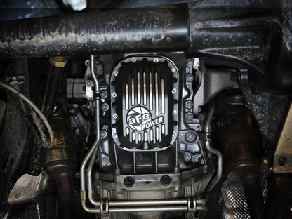 aFe POWER Pro Series Engine Oil Pan Black w/ Machined Fins Jeep Wrangler (JL)/Gladiator 18-25 V6