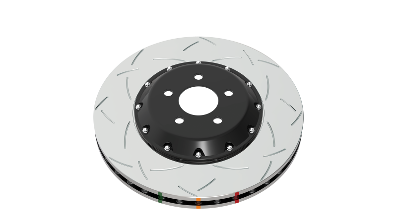 DBA 15+ Ford Mustang 2.3L/5.0L Rear Slotted 5000 Series 2 Piece Rotor w/ Black Hat