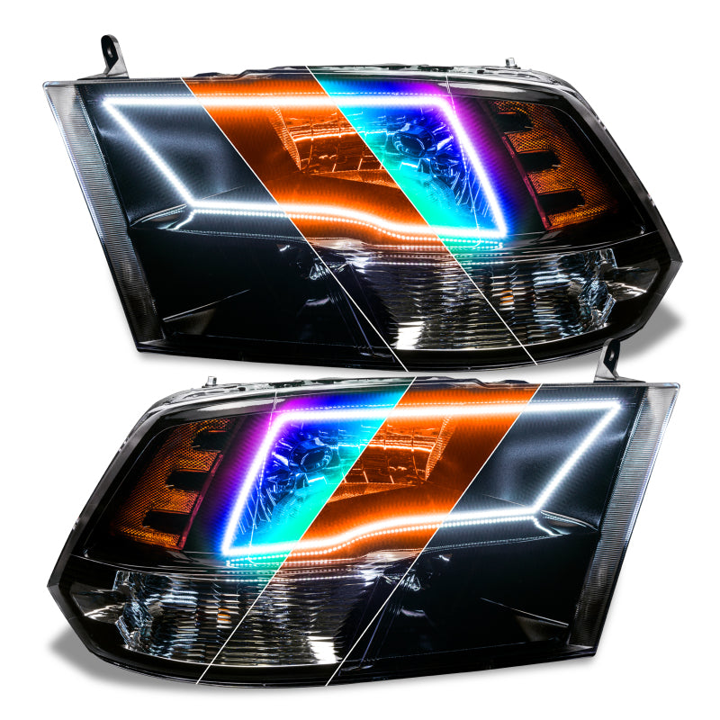 ORACLE Lighting Oracle 09-18 Dodge Ram RGB+A + Switchback Quad Headlight Halo Kit w/ Simple Controller