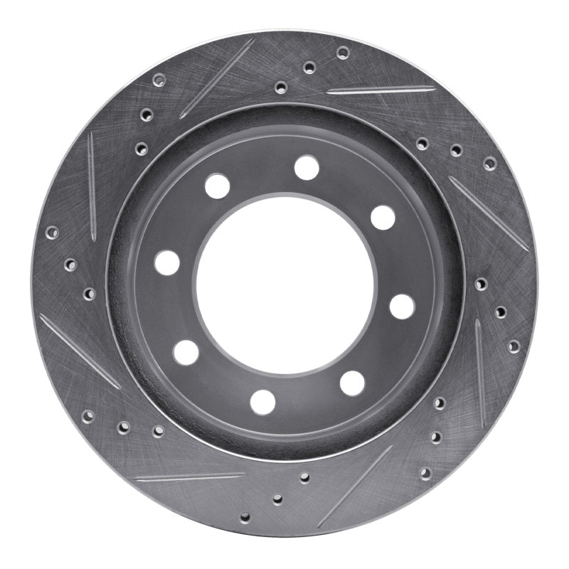 R1 Concepts R1 00-02 Dodge Ram 3500 Front Right Drilled & Slotted Silver Brake Rotor