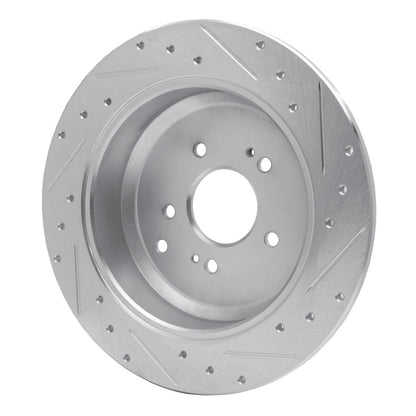 R1 Concepts R1 07-12 Hyundai Veracruz Rear Left Drilled & Slotted Silver Brake Rotor