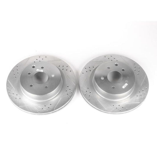 PowerStop Power Stop 03-04 Infiniti G35 Rear Evolution Drilled & Slotted Rotors - Pair