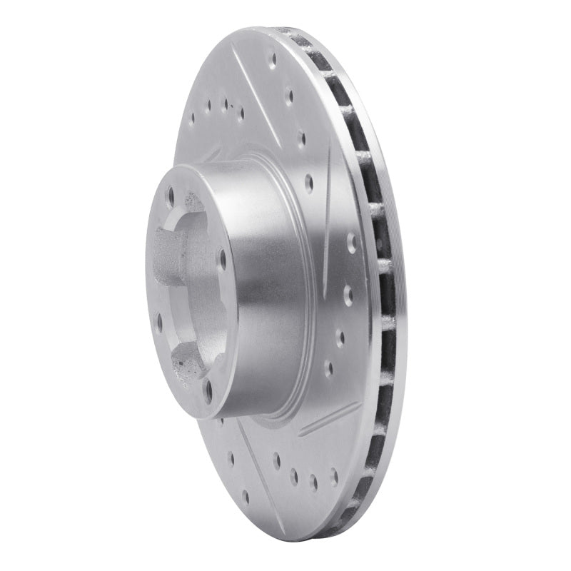 R1 Concepts R1 83-89 Subaru BRAT Front Right Drilled & Slotted Silver Brake Rotor