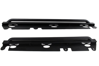 Fishbone Offroad 07-18 Jeep Wrangler JK 4 Door Rubicon Steel Rock Slider - Black Textured Powdercoat