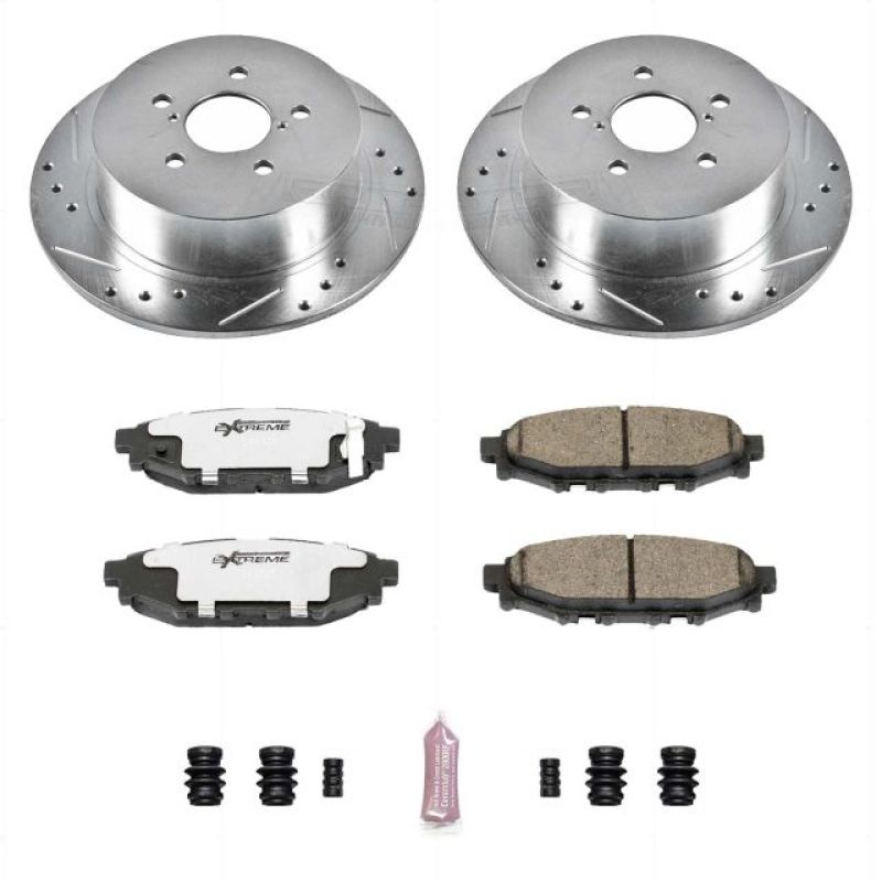 PowerStop Power Stop 05-09 Subaru Legacy Rear Z26 Street Warrior Brake Kit