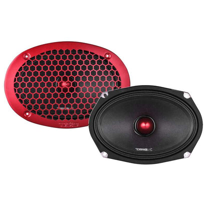 DS18 6x9in 275 Watts RMS 8 ohm Mid-Range Loudspeaker Bullet Loudspeaker Grill Included
