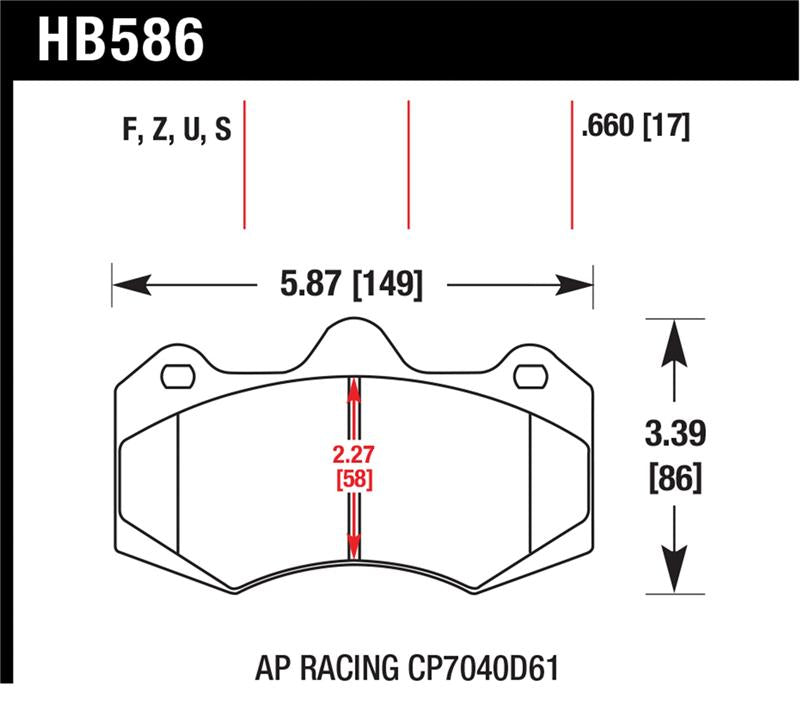 Hawk Performance Hawk AP Racing CP7040 Performance Ceramic Street Brake Pads