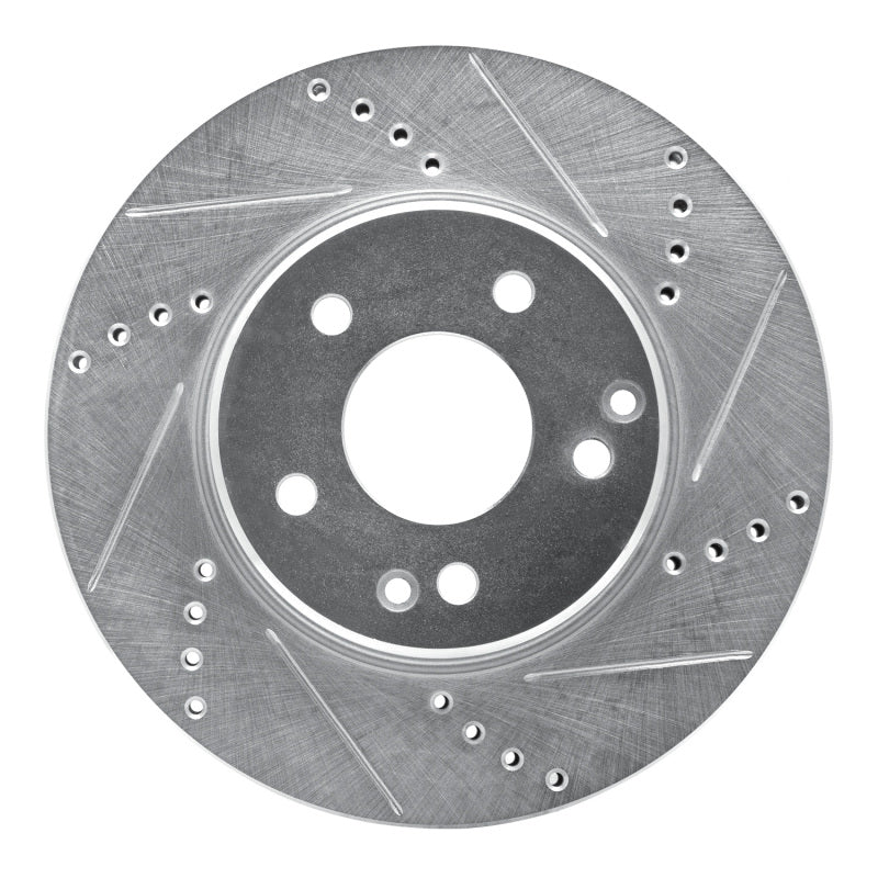 R1 Concepts R1 96-15 Mercedes-Benz SLK230 Front Right Drilled & Slotted Silver Brake Rotor