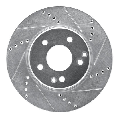 R1 Concepts R1 96-15 Mercedes-Benz SLK230 Front Right Drilled & Slotted Silver Brake Rotor