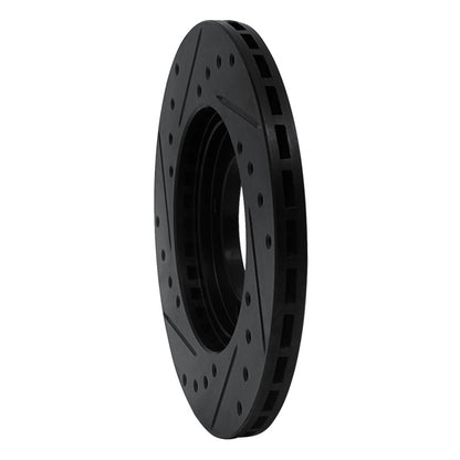 R1 Concepts R1 83-91 Dodge COLT Front Right Drilled & Slotted Black Brake Rotor