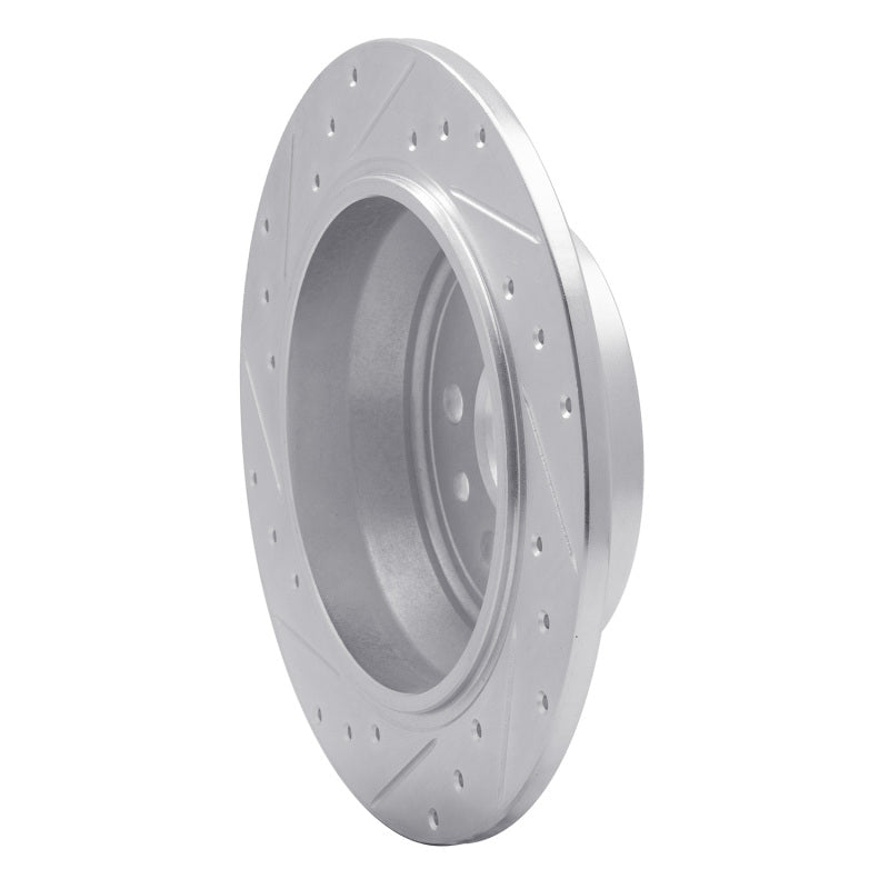 R1 Concepts R1 13-15 Land Rover LR2 Rear Right Drilled & Slotted Silver Brake Rotor