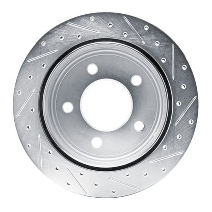 R1 Concepts R1 03-03 Dodge Ram 1500 Van Rear Left Drilled & Slotted Silver Brake Rotor