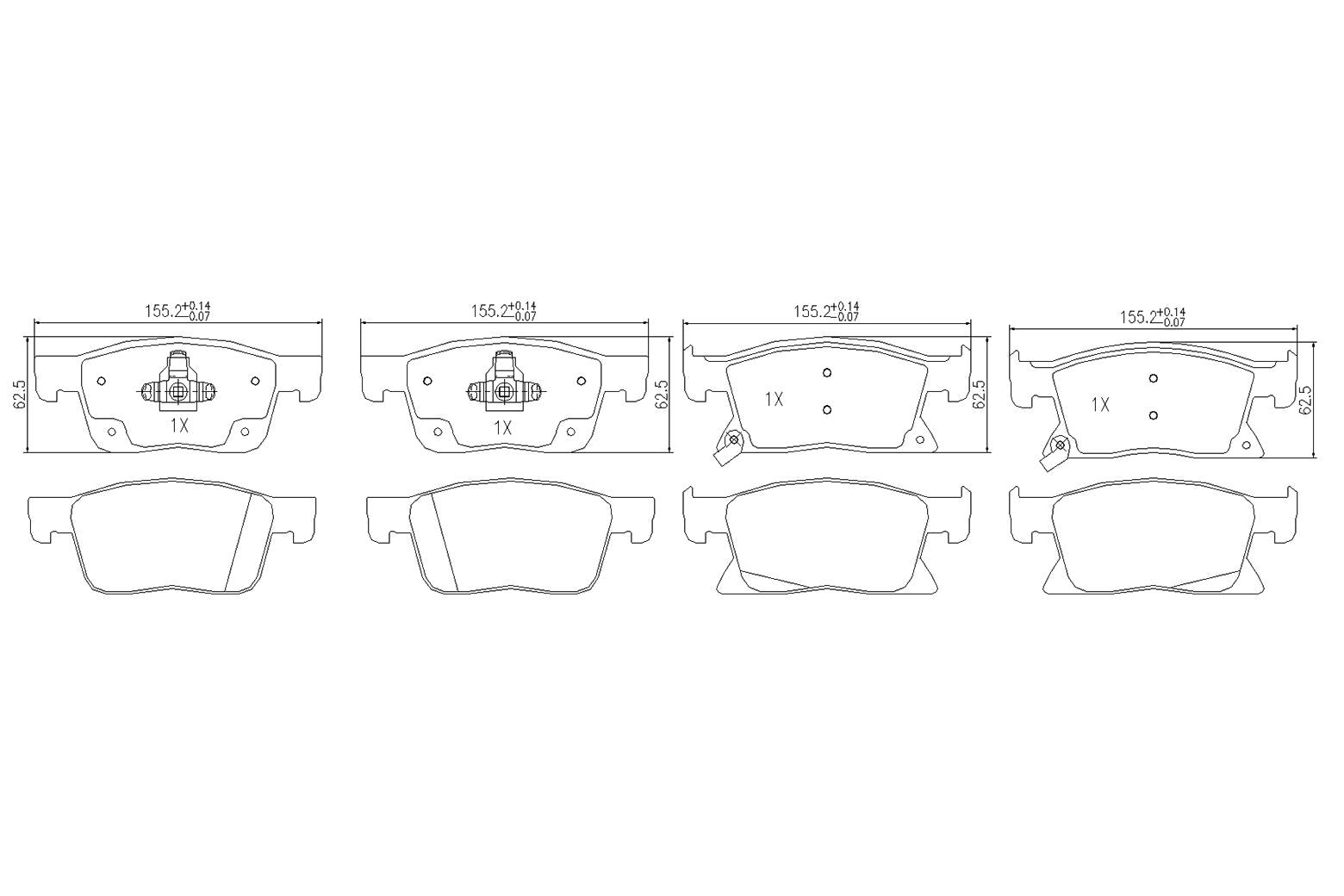 BOGAP L8210128 Brake Pad Set, Disc Brake | ML Performance Car Parts