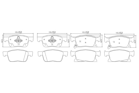 BOGAP L8210128 Brake Pad Set, Disc Brake | ML Performance Car Parts