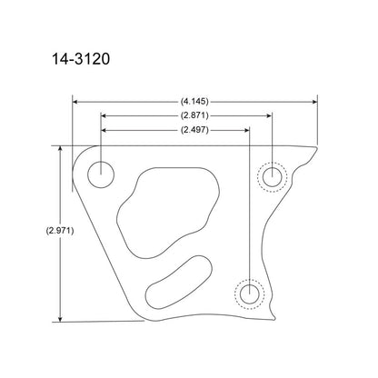 Peterson Fluid Systems Chevrolet Big Block Mount Blade - Left Side