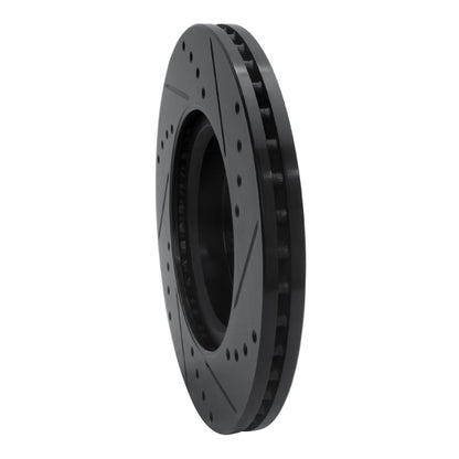 R1 Concepts R1 13-25 Nissan Altima Front Left Drilled & Slotted Black Brake Rotor