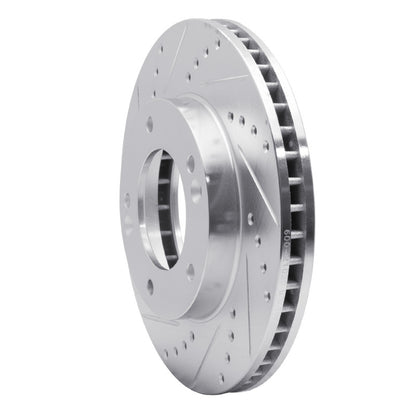 R1 Concepts R1 03-06 Kia SORENTO Front Left Drilled & Slotted Silver Brake Rotor