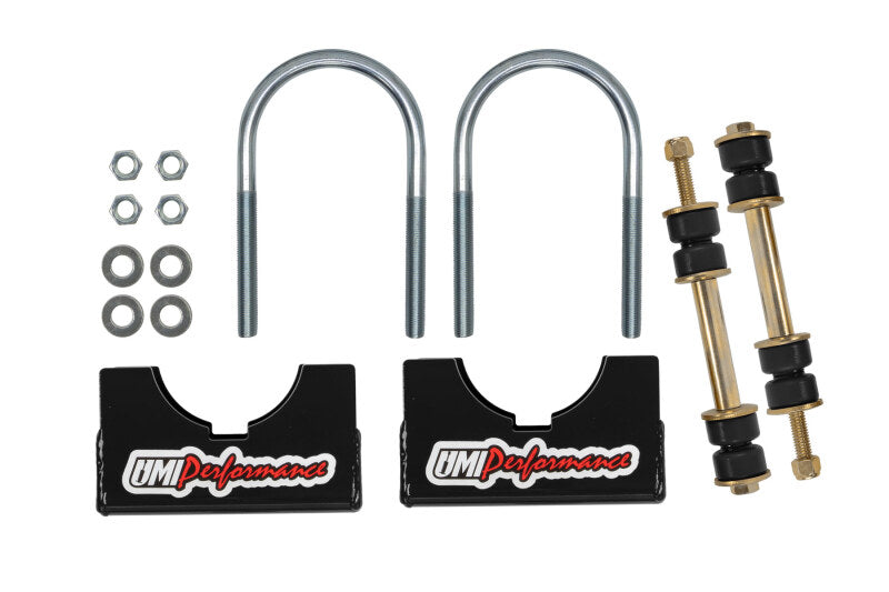 UMI Performance Aftermarket Rear End Sway Bar Installation Kit- 3in Axle Tubes