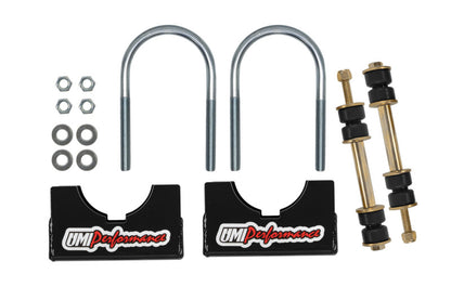 UMI Performance Aftermarket Rear End Sway Bar Installation Kit- 3in Axle Tubes
