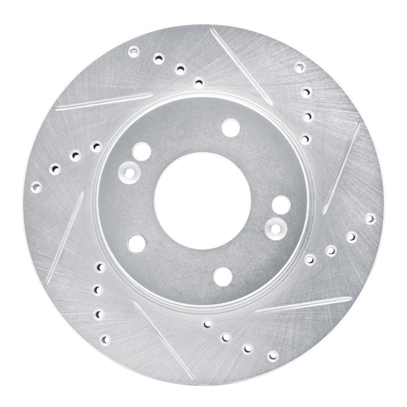R1 Concepts R1 10-11 Kia SOUL Front Right Drilled & Slotted Silver Brake Rotor