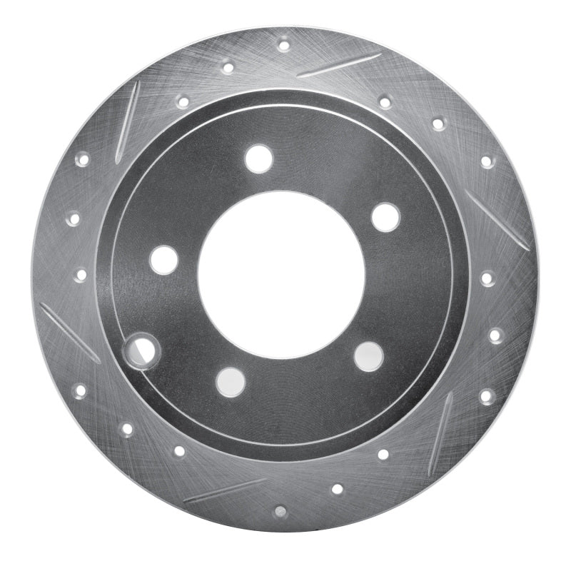 R1 Concepts R1 07-17 Chrysler 200 Rear Left Drilled & Slotted Silver Brake Rotor