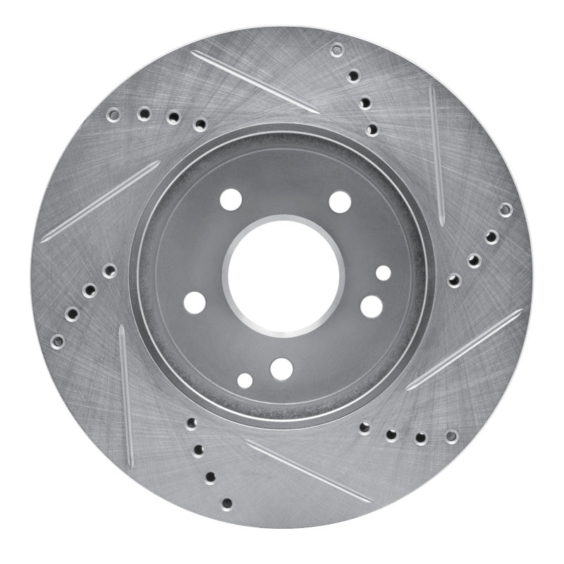 R1 Concepts R1 96-15 Mercedes-Benz C240 Front Left Drilled & Slotted Silver Brake Rotor