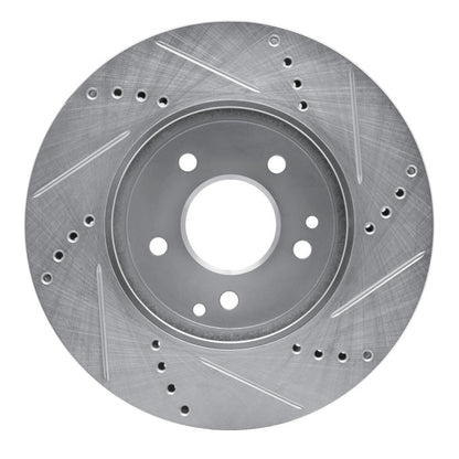 R1 Concepts R1 96-15 Mercedes-Benz C240 Front Left Drilled & Slotted Silver Brake Rotor