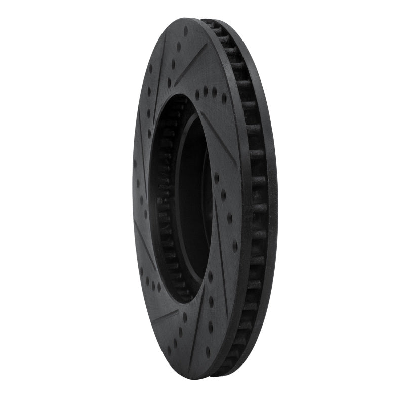 R1 Concepts R1 00-10 Pontiac Vibe Front Right Drilled & Slotted Black Brake Rotor