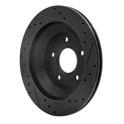 R1 Concepts R1 88-94 Chevrolet Corvette Front Left Drilled & Slotted Black Brake Rotor