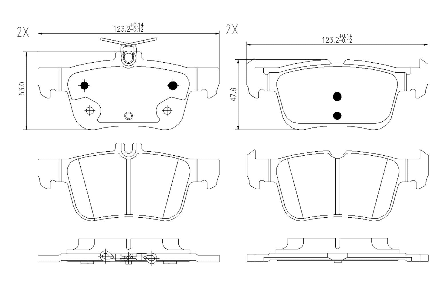 BOGAP F8210412 Brake Pad Set, Disc Brake | ML Performance Car Parts
