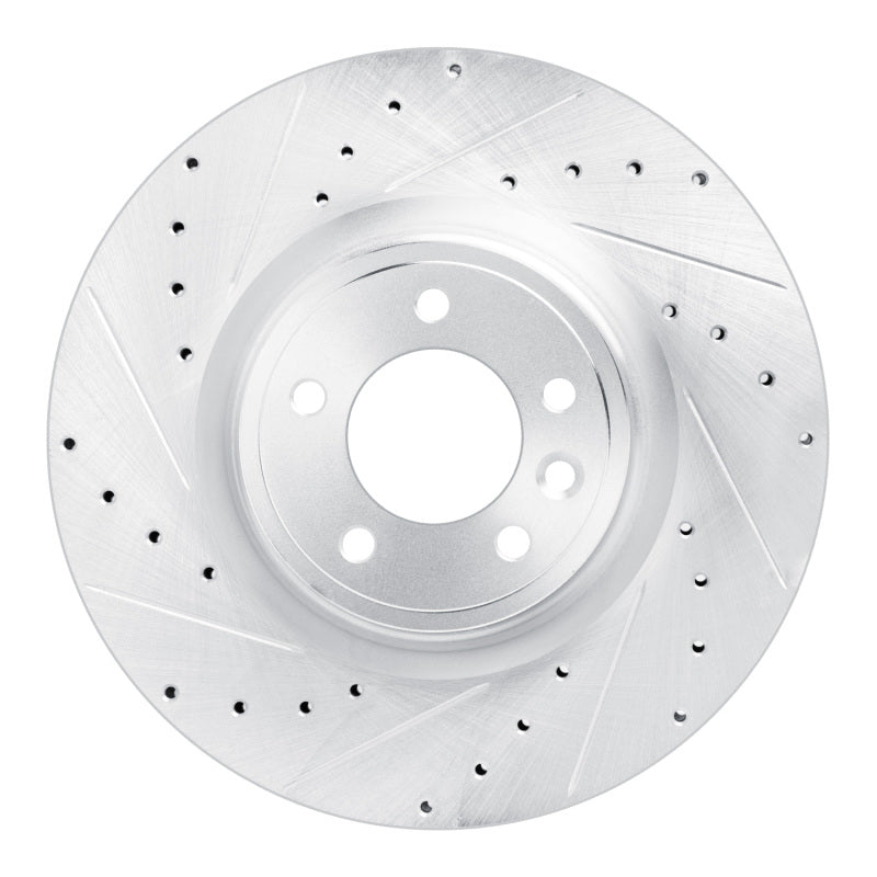R1 Concepts R1 18-24 Land Rover Range Rover Front Left Drilled & Slotted Silver Brake Rotor