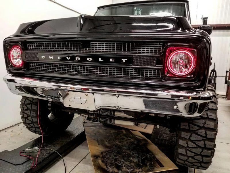 ORACLE Lighting Oracle Pre-Installed Lights 7 IN. Sealed Beam - Red Halo