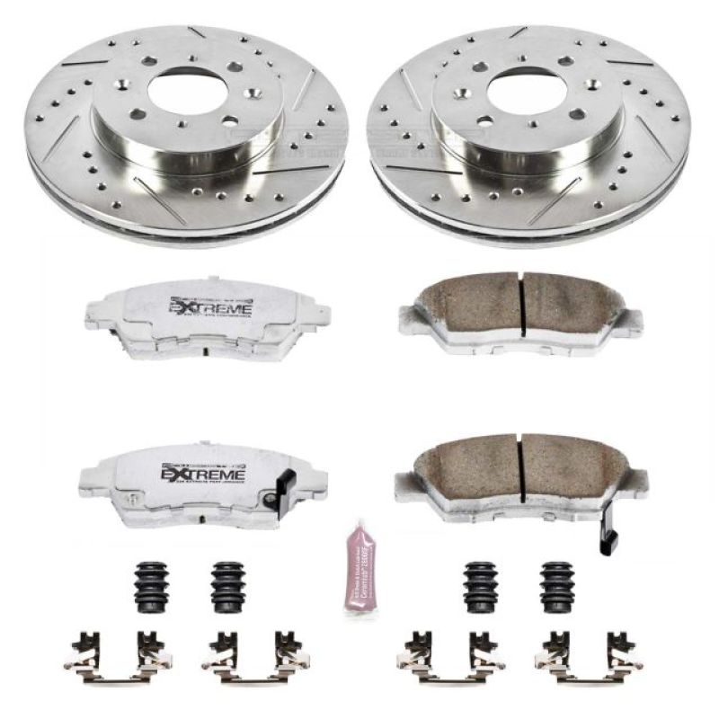 PowerStop Power Stop 93-95 Honda Civic Front Z26 Street Warrior Brake Kit