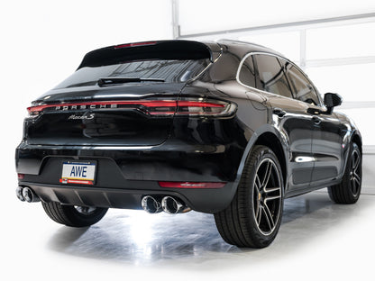 AWE Tuning 19-21 Porsche Macan 3.0T/2.9TT Touring Edition Cat-Back Exhaust w/ Chrome Silver Tips