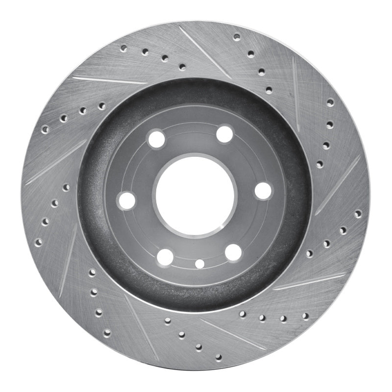 R1 Concepts R1 07-17 Buick Enclave Front Left Drilled & Slotted Silver Brake Rotor