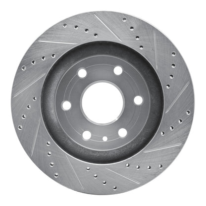 R1 Concepts R1 07-17 Buick Enclave Front Left Drilled & Slotted Silver Brake Rotor