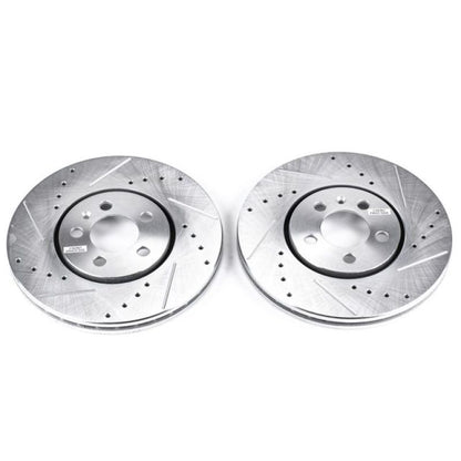 PowerStop Power Stop 96-99 Volkswagen Golf Front Evolution Drilled & Slotted Rotors - Pair
