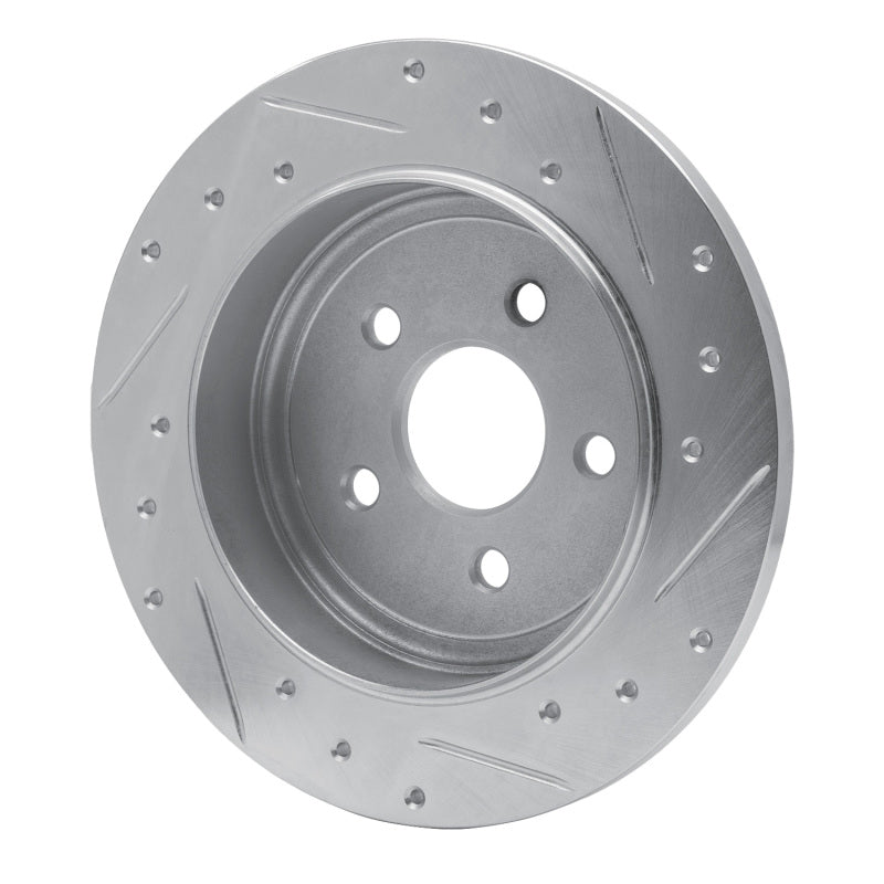 R1 Concepts R1 88-95 Chrysler Daytona Rear Left Drilled & Slotted Silver Brake Rotor