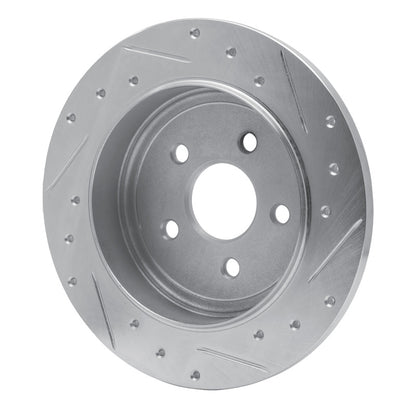 R1 Concepts R1 88-95 Chrysler Daytona Rear Left Drilled & Slotted Silver Brake Rotor
