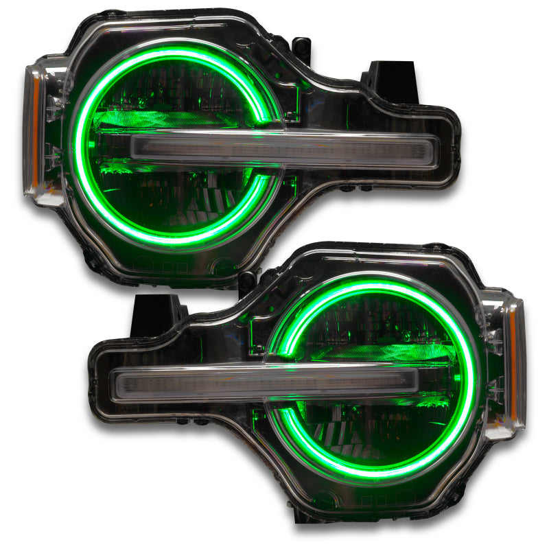ORACLE Lighting Oracle 2021 Ford Bronco DRL Upgrade w/ Halo Kit - ColorSHIFT w/ No Controller