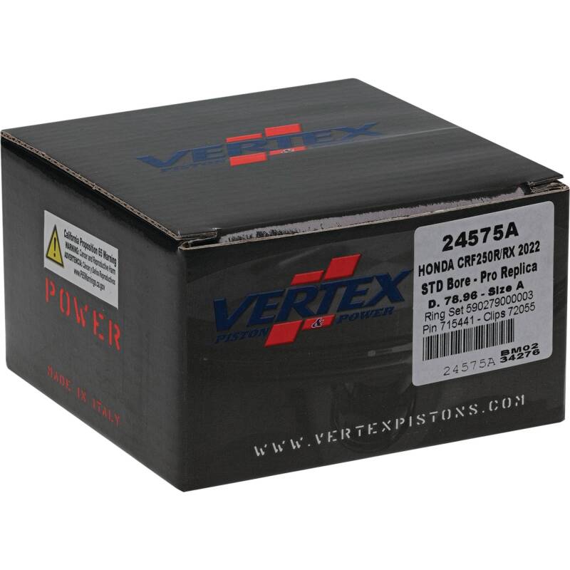 Vertex Pistons Vertex Piston 22-24 Honda CRF 250 R 250cc Forged Replica Piston Kit