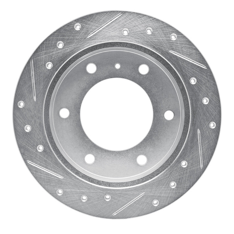 R1 Concepts R1 88-95 Isuzu Pickup Rear Right Drilled & Slotted Silver Brake Rotor