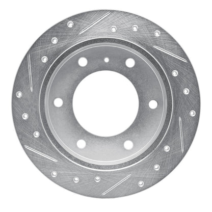 R1 Concepts R1 88-95 Isuzu Pickup Rear Right Drilled & Slotted Silver Brake Rotor
