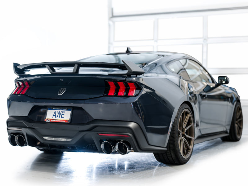 AWE Tuning AWE 2024 Ford Mustang Dark Horse S650 RWD SwitchPath Cat-Back Exhaust w/ Quad Chrome Silver Tips