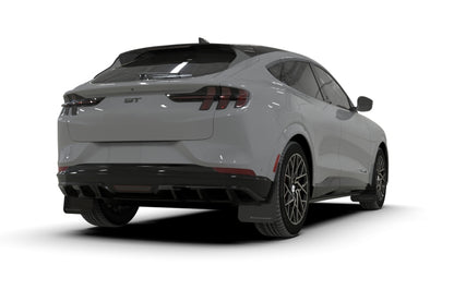 Rally Armor 21-26 Ford Mustang Mach-E/GT/Rally Black Mud Flap w/White Logo