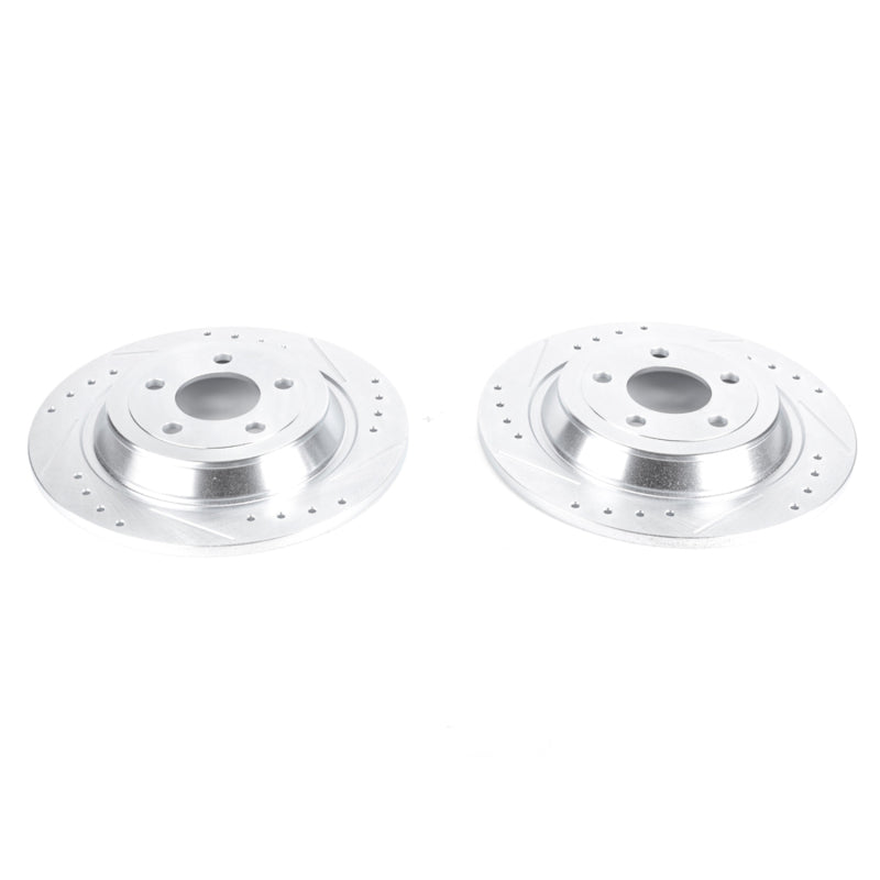 PowerStop Power Stop 15-19 Ford Mustang Rear Evolution Drilled & Slotted Rotors - Pair