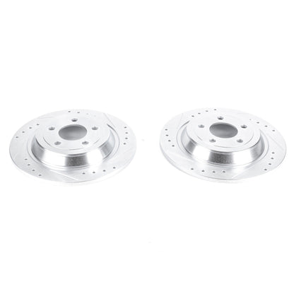 PowerStop Power Stop 15-19 Ford Mustang Rear Evolution Drilled & Slotted Rotors - Pair