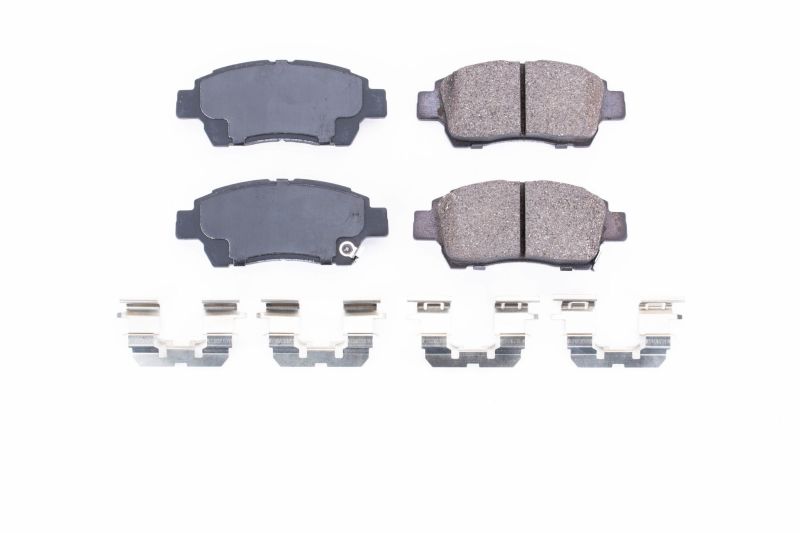 PowerStop Power Stop 2000 Toyota Echo Front Z17 Evolution Ceramic Brake Pads w/Hardware