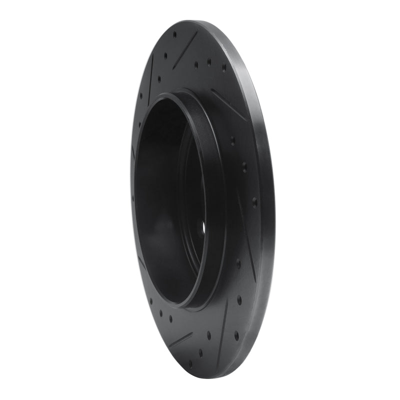 R1 Concepts R1 03-05 Lincoln AVIATOR Rear Right Drilled & Slotted Black Brake Rotor