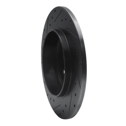 R1 Concepts R1 03-05 Lincoln AVIATOR Rear Right Drilled & Slotted Black Brake Rotor